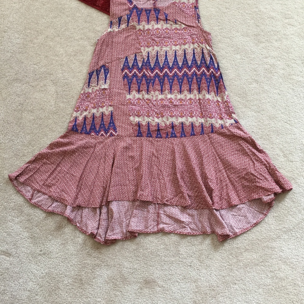 Umgee S Boho Hippie Tunic Dress Hi-Lo Hem NWT - Picture 4 of 8